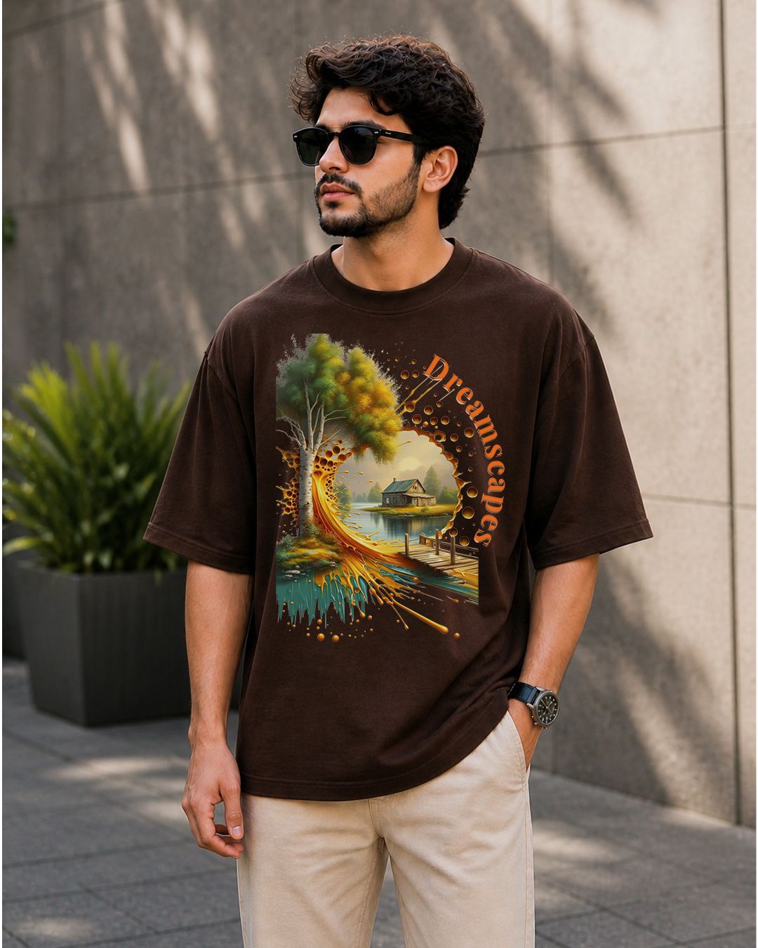 Nature Canvas Oversized Fit T-Shirt