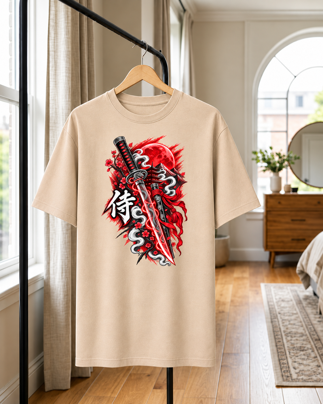 Moonfall Samurai Oversized Fit T-Shirt
