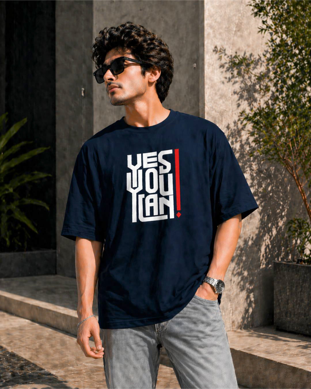 Yes You Can Premium Oversized Fit T-Shirt