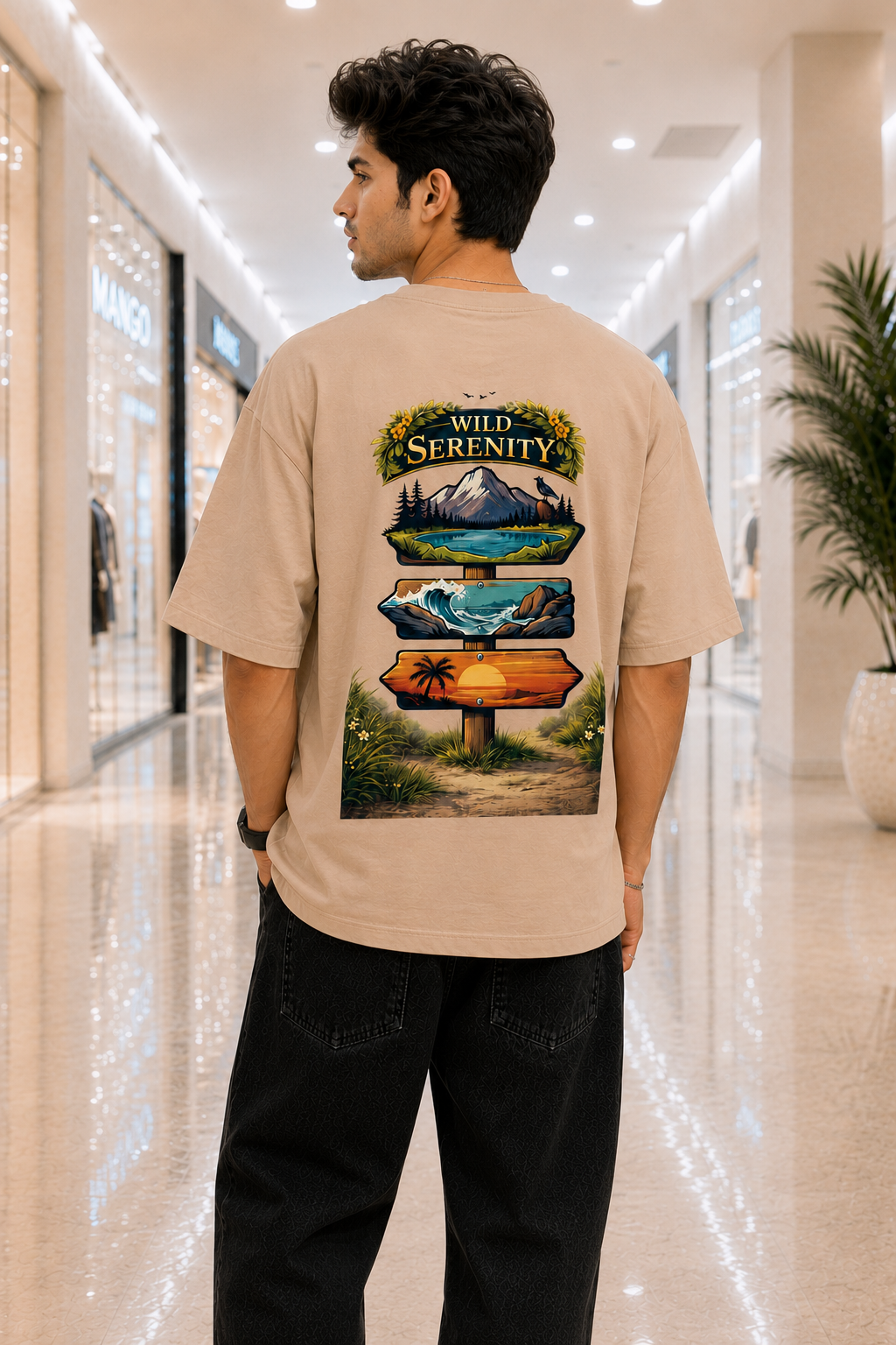 Wild Serenity Oversized Fit T-Shirt
