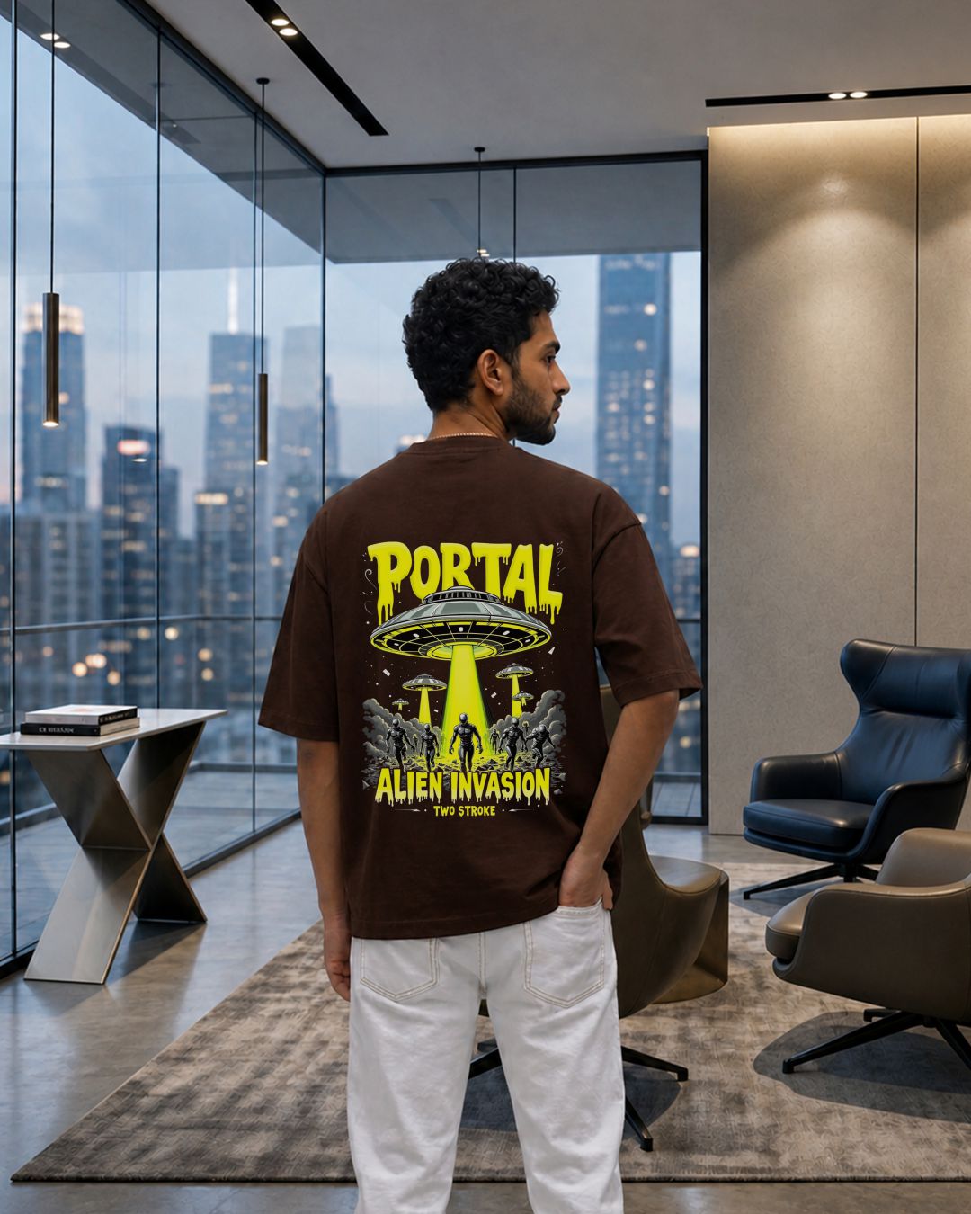 Alien Invasion Oversized Fit T-Shirt