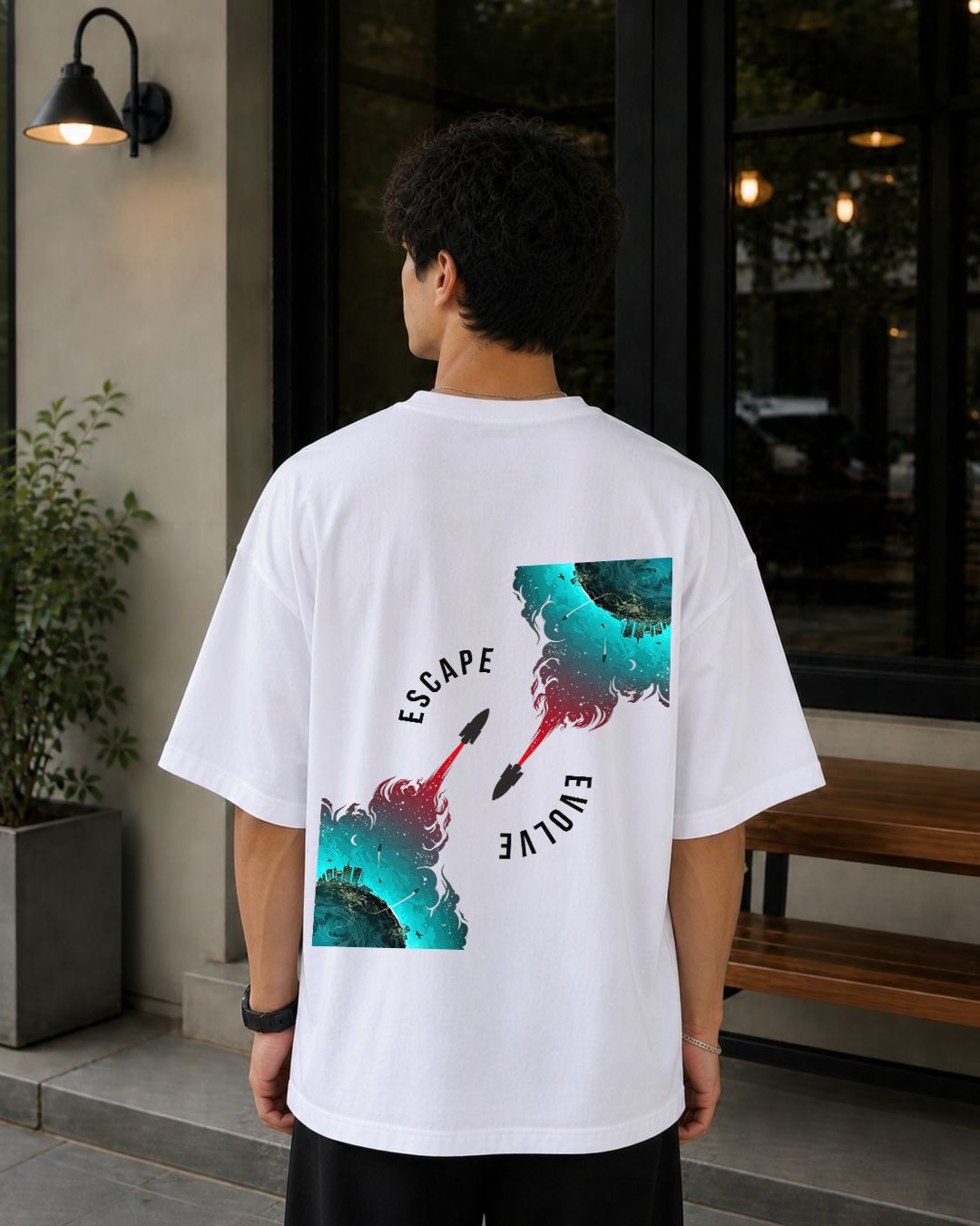 Dual Worlds Oversized Fit T-Shirt
