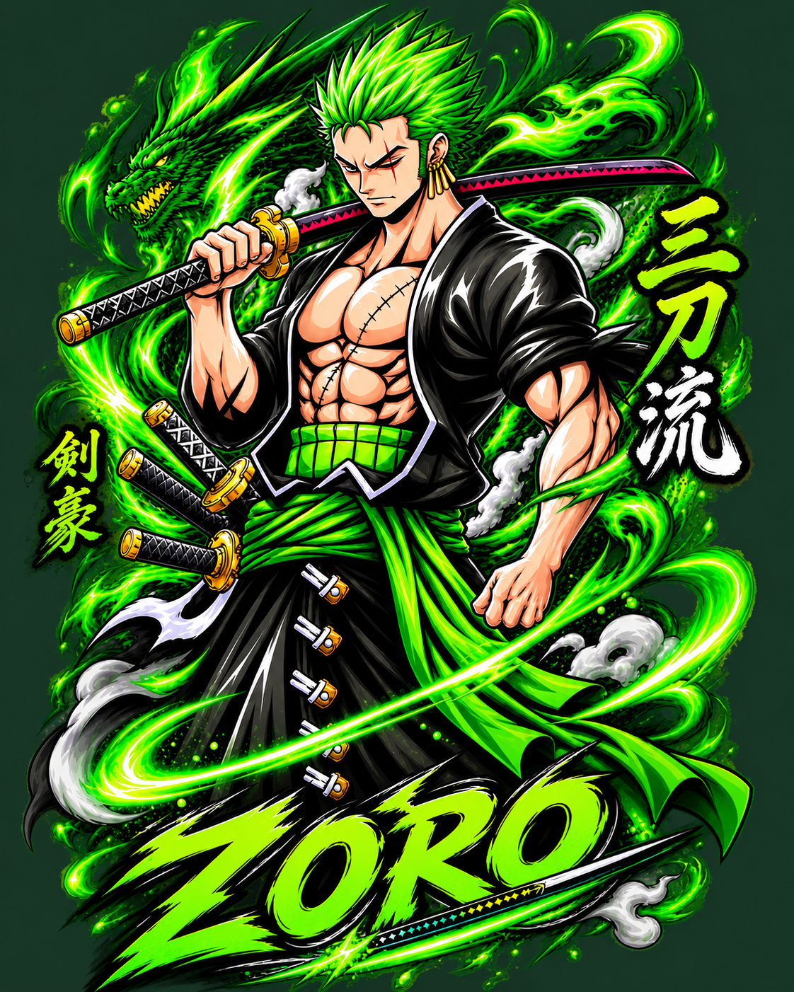 Dragon Fang Zenkai Oversized Fit T-Shirt