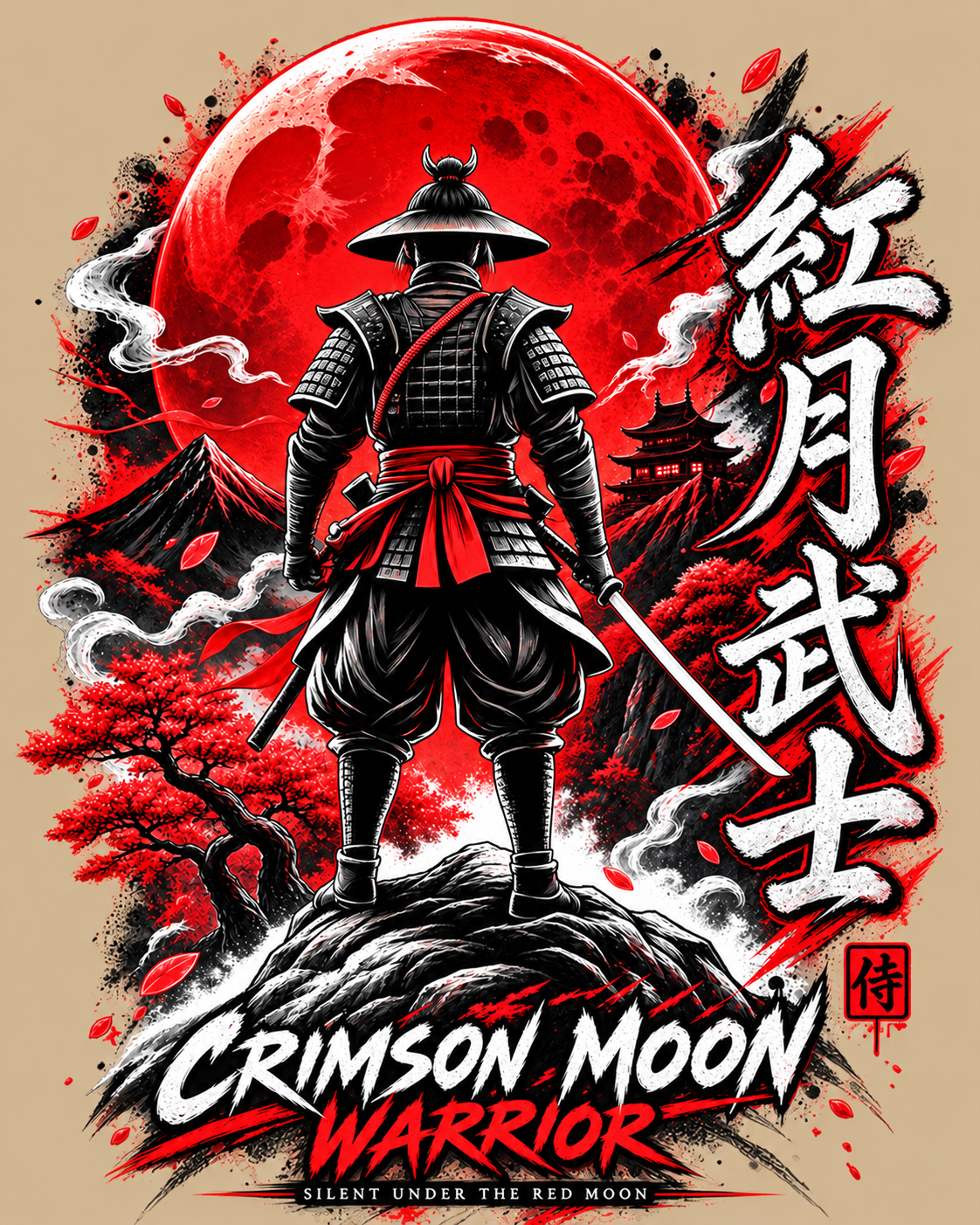 Moonfall Samurai Oversized Fit T-Shirt