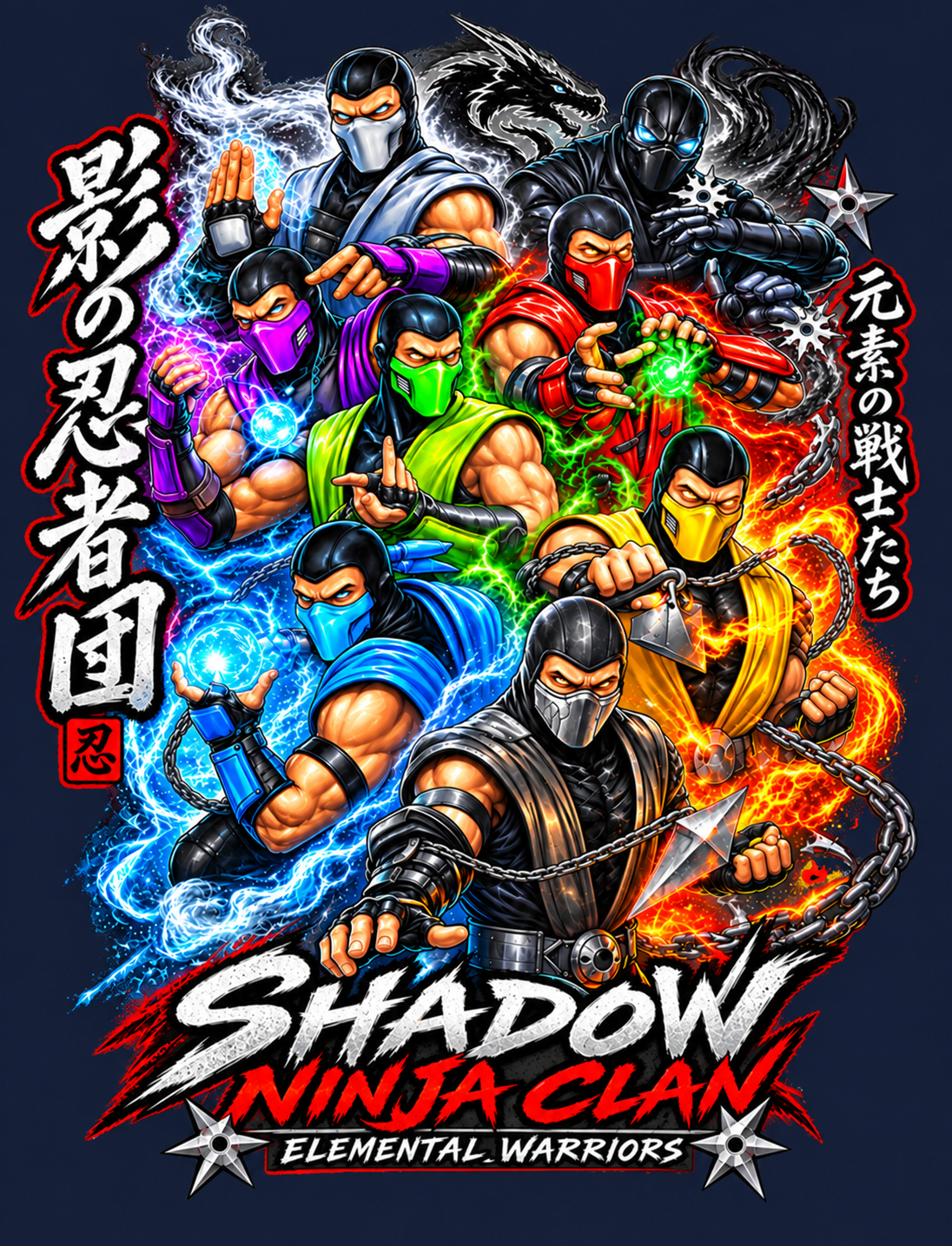 Ninja Force Ascension Oversized Fit T-Shirt