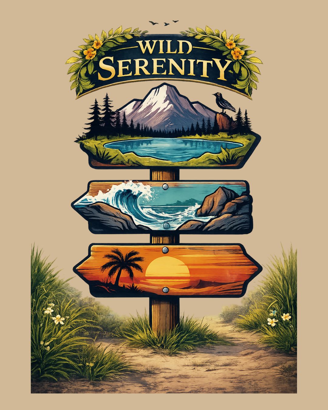 Wild Serenity Oversized Fit T-Shirt