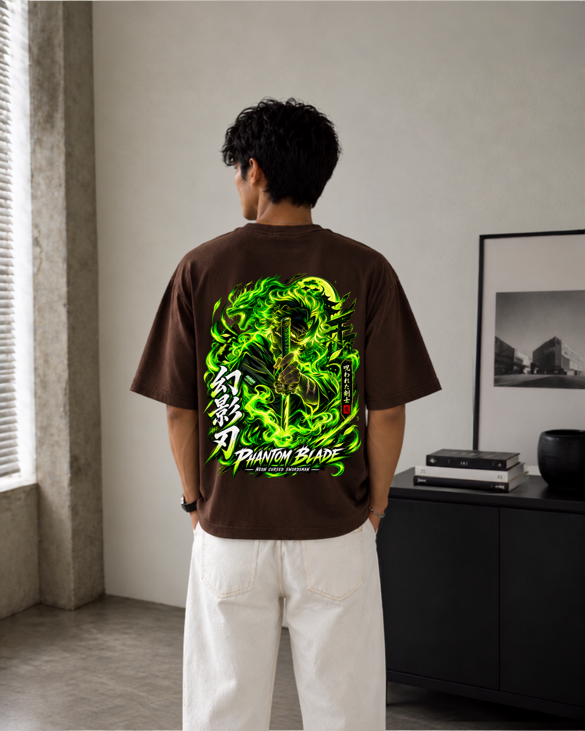 Emerald Oni Slayer Oversized Fit T-Shirt