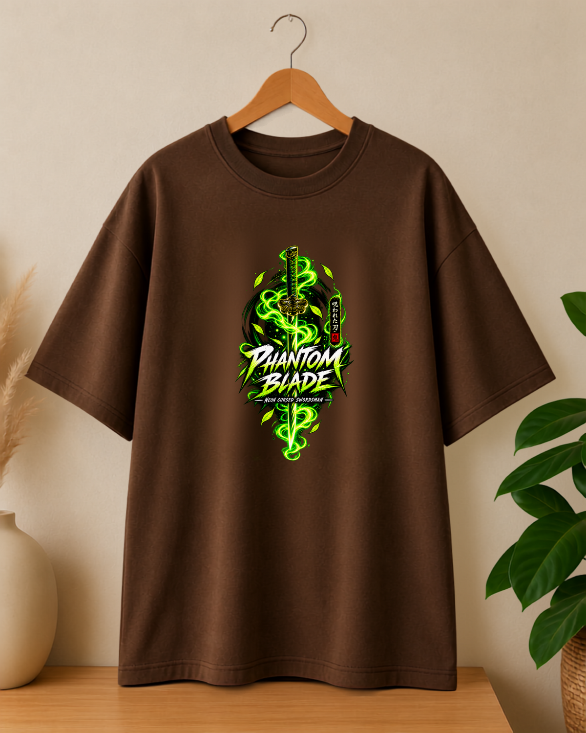 Emerald Oni Slayer Oversized Fit T-Shirt