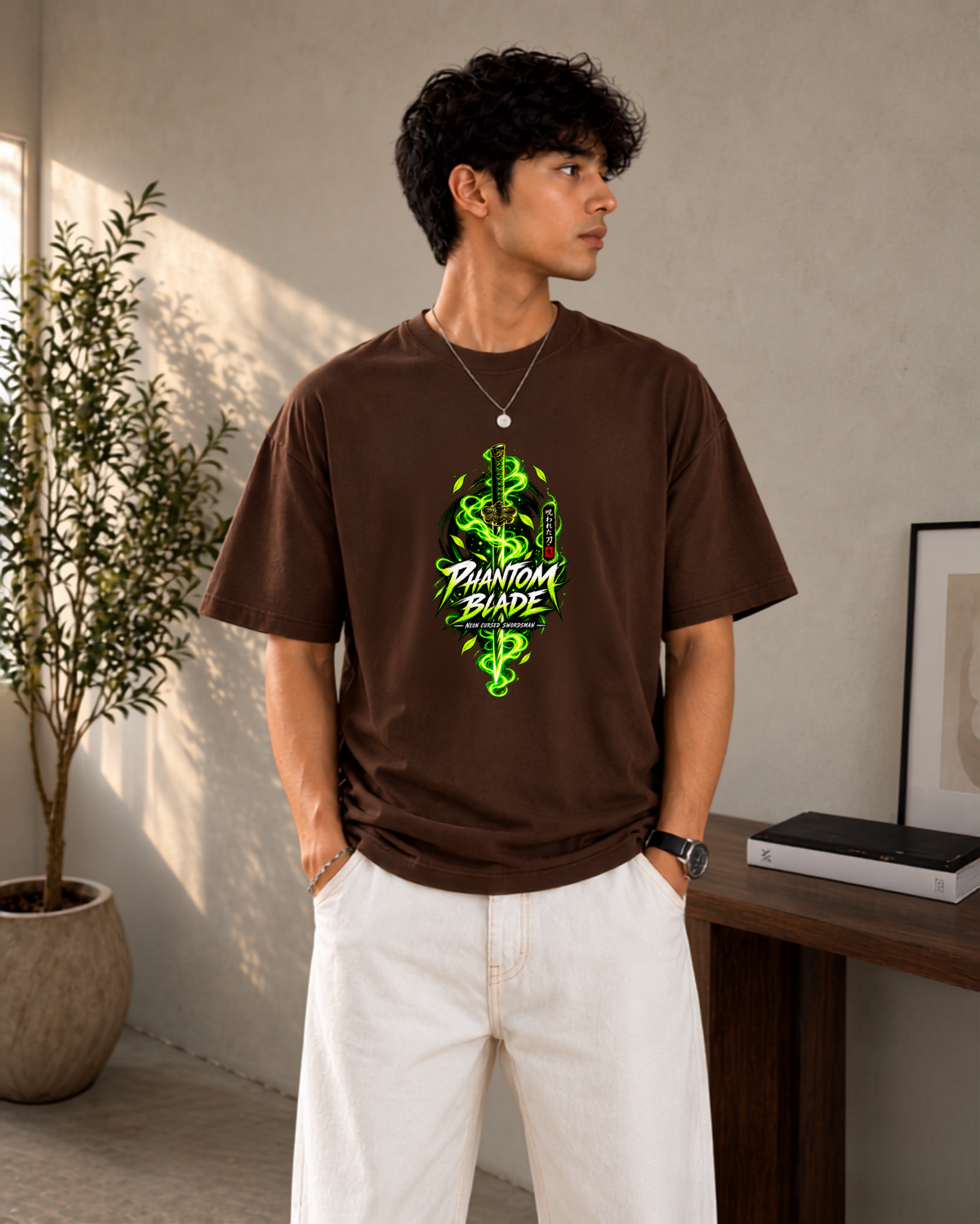 Emerald Oni Slayer Oversized Fit T-Shirt